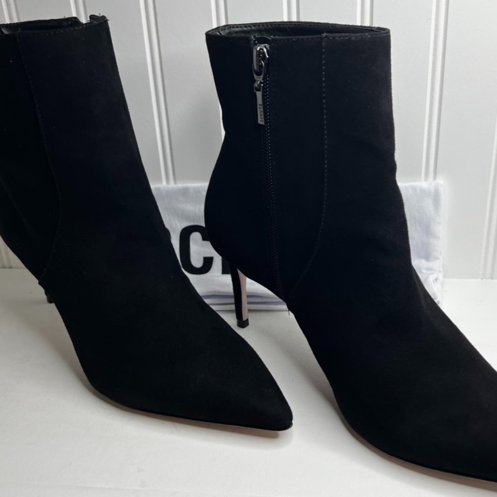 Schutz New Schutz Bette Black Suede Ankle Bootie Size 9